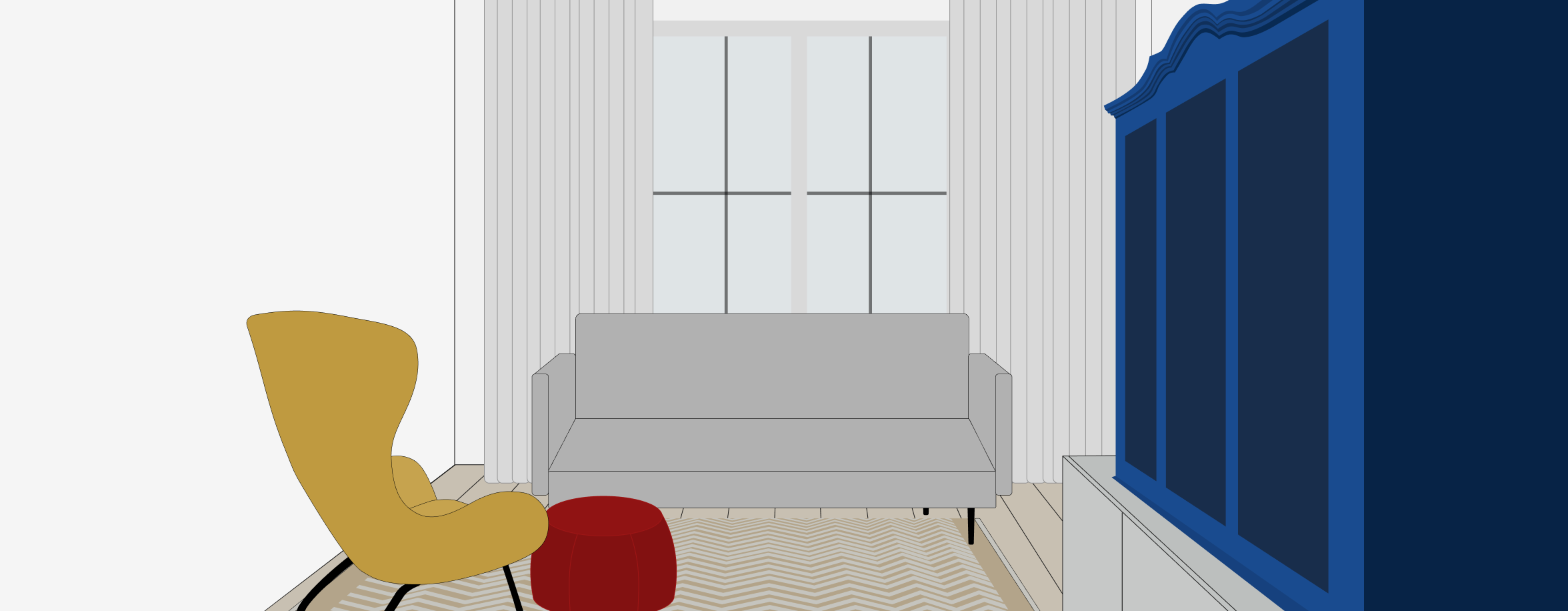 Illustration of Aline's office